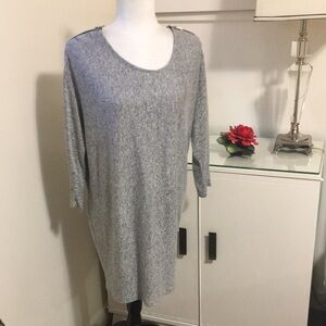 Grey Knit Dress Tunic Size L